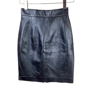 VINTAGE PENCIL LEATHER DANIER SKIRT